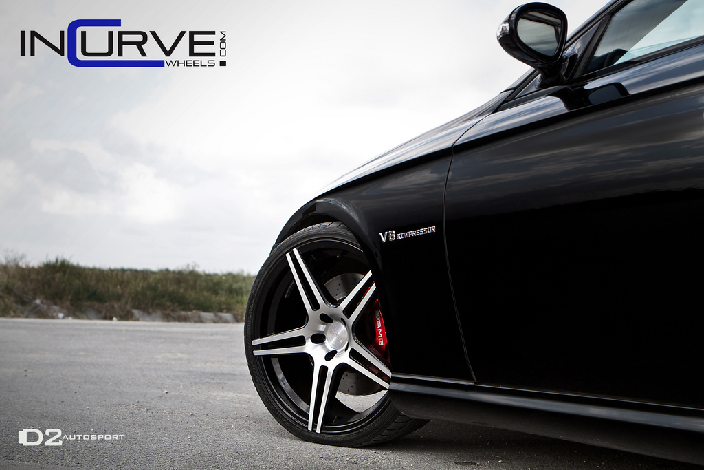 Incurve Wheels IC-S5 Machined Black on Black Mercedes Benz CLS
